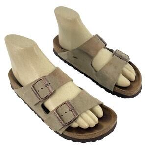 Birkenstock Arizona Beige Leather Slide Sandals Women’s Size 7 Pre-Owned